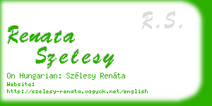 renata szelesy business card